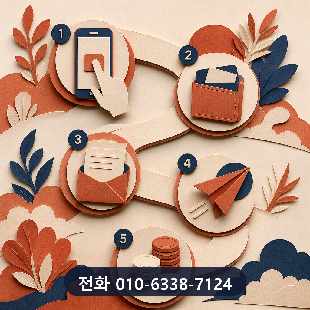 신용카드 현금 서비스 진행 절차 이미지